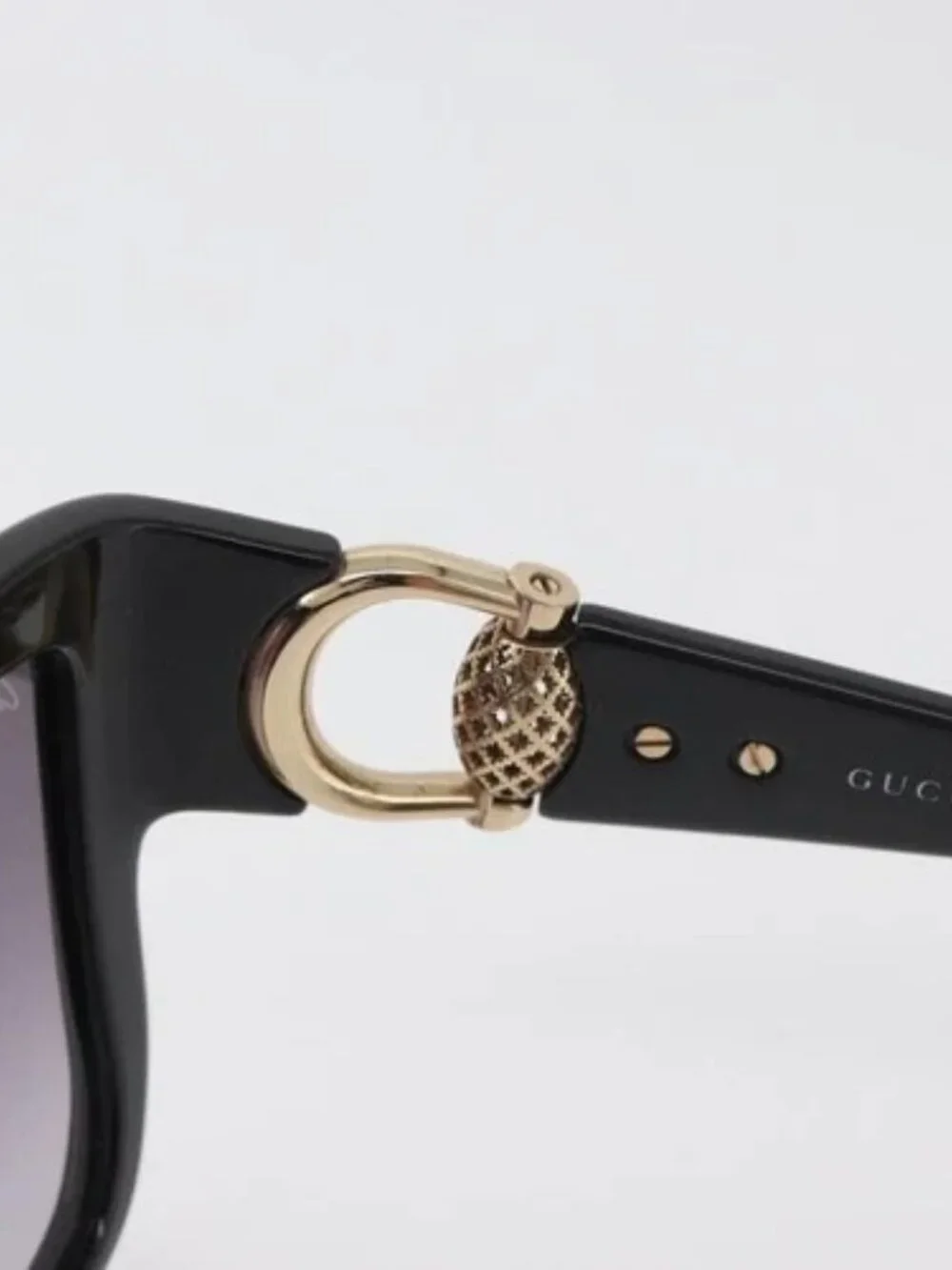GUCCI Sunglasses plastic Black GG3727 Auth hk3699A